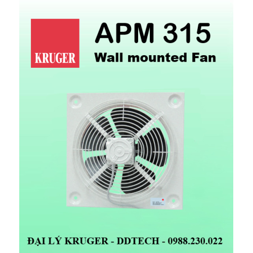 [CÓ SẴN] Quạt gắn tường Kruger APM 315 - 1400 m3/h - Đại lý chính hãng