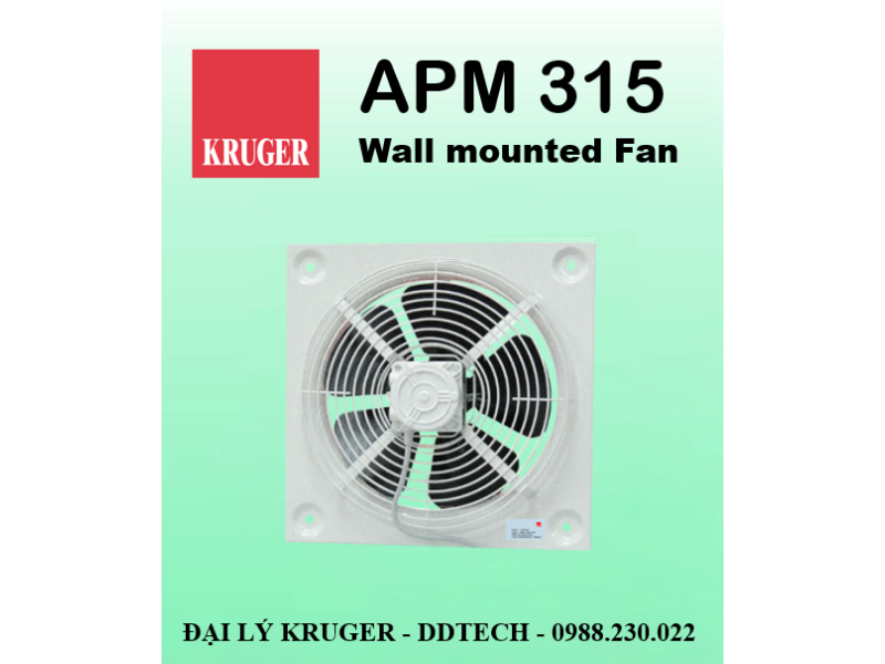 [CÓ SẴN] Quạt gắn tường Kruger APM 315 - 1400 m3/h - Đại lý chính hãng