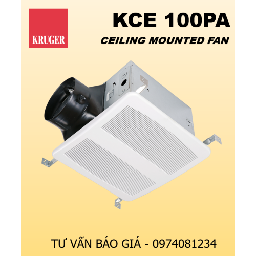 [CÓ SẴN] Quạt gắn trần KRUGER KCE 100PA - 105 m3/h - Đại lý chính hãng