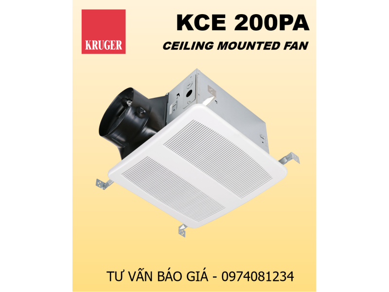 [CÓ SẴN] Quạt gắn trần KRUGER KCE 200PA - 188CMH - Đại lý chính hãng