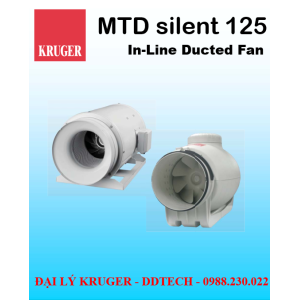 [CÓ SẴN] Quạt in-line nối ống gió Kruger MTD Silent 125 - 360 m3/h - Đại lý chính hãng