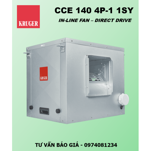 QUẠT HỘP LY TÂM KRUGER CCE 140 4P-1 1SY IN-LINE FAN - DIRECT DRIVEN