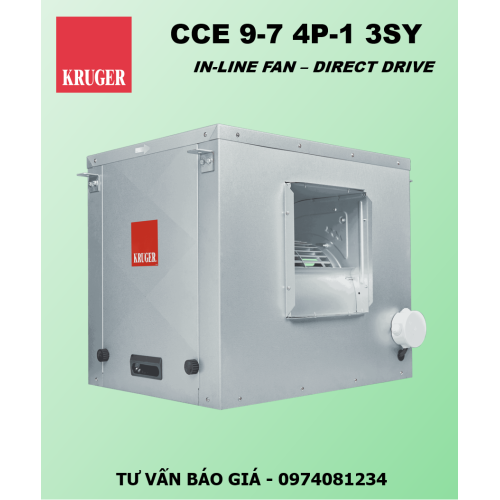 QUẠT HỘP LY TÂM KRUGER CCE 9-7 4P-1 3SY - 2084 M3/H