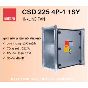 QUẠT HỘP LY TÂM KRUGER CSD 225 4P-1 1SY - 1090 M3/H