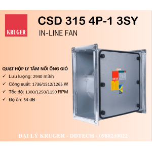 QUẠT HỘP LY TÂM KRUGER CSD 315 4P-1 3SY - 2940 M3/H