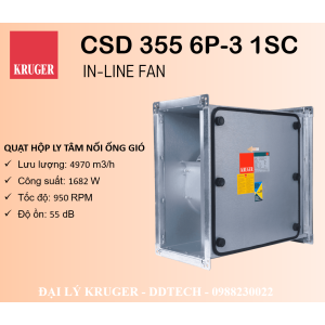 QUẠT HỘP LY TÂM KRUGER CSD 355 6P-3 1SC - 4970 M3/H