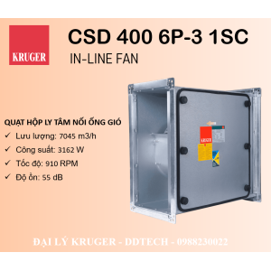 QUẠT HỘP LY TÂM KRUGER CSD 400 6P-3 1SC - 7045 M3/H