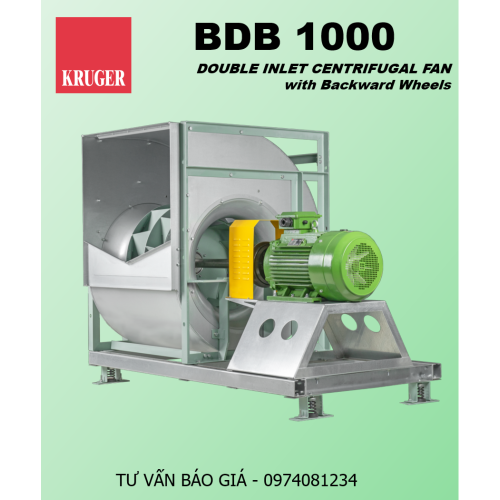 QUẠT LY TÂM KRUGER BDB 1000 - DOUBLE INLET CENTRIFUGAL FAN WITH BACKWARD WHEELS