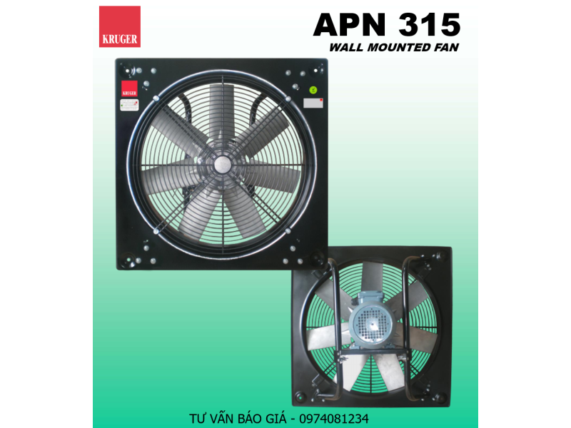 QUẠT GẮN TƯỜNG KRUGER APN 315 - DIRECT DRIVEN PROPELLER FAN