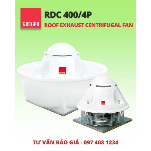 Quạt hút mái / Roof Exhaust Fans - Kruger RDC 400/4P