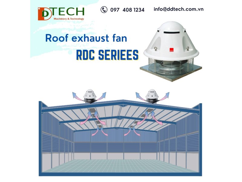 Quạt hút mái / Roof Exhaust Fans - Kruger RDC 400/4P | RDC 400/6P | RDC 450/4P | RDC 450/6P | RDC 500/4P | RDC 500/6P | RDC 630/6P | RDC 710/6P | RDC 800/6P | RDC 900/6P | RDC 1000/6P