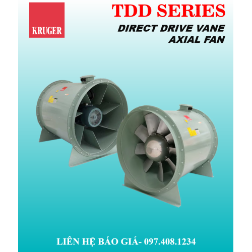 QUẠT THÔNG GIÓ KRUGER/KRUGER VENTILATION - TDD SERIES - AXIAL FLOW FAN - DIRECT DRIVEN TYPE