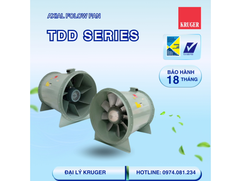 QUẠT THÔNG GIÓ KRUGER/KRUGER VENTILATION - TDD SERIES - AXIAL FLOW FAN - DIRECT DRIVEN TYPE